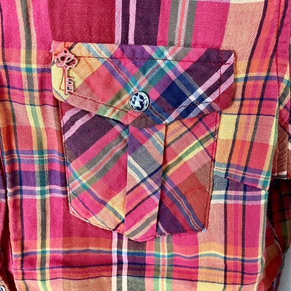 Pleaded shirt, size L with snap buttons - Picture 3 of 5